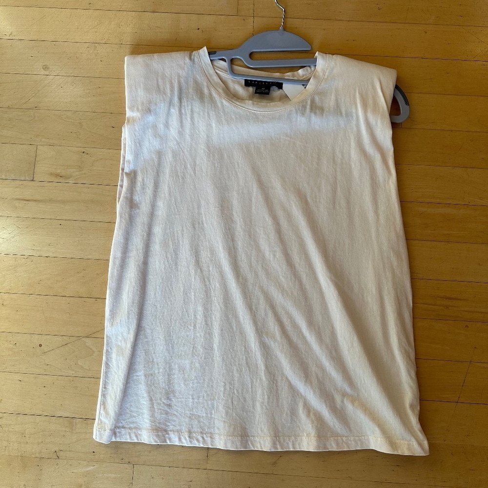 Sanctuary Organic Cotton shoulder pad tee, XS, CB2281 - Picture 4 of 5
